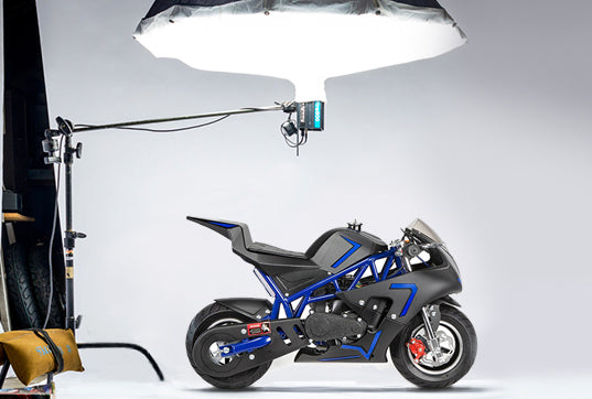 XtremepowerUS High Performance Mini Motorcycle 4 Stroke 40cc Blue/White  Pocket Mini Bike 99701 - The Home Depot