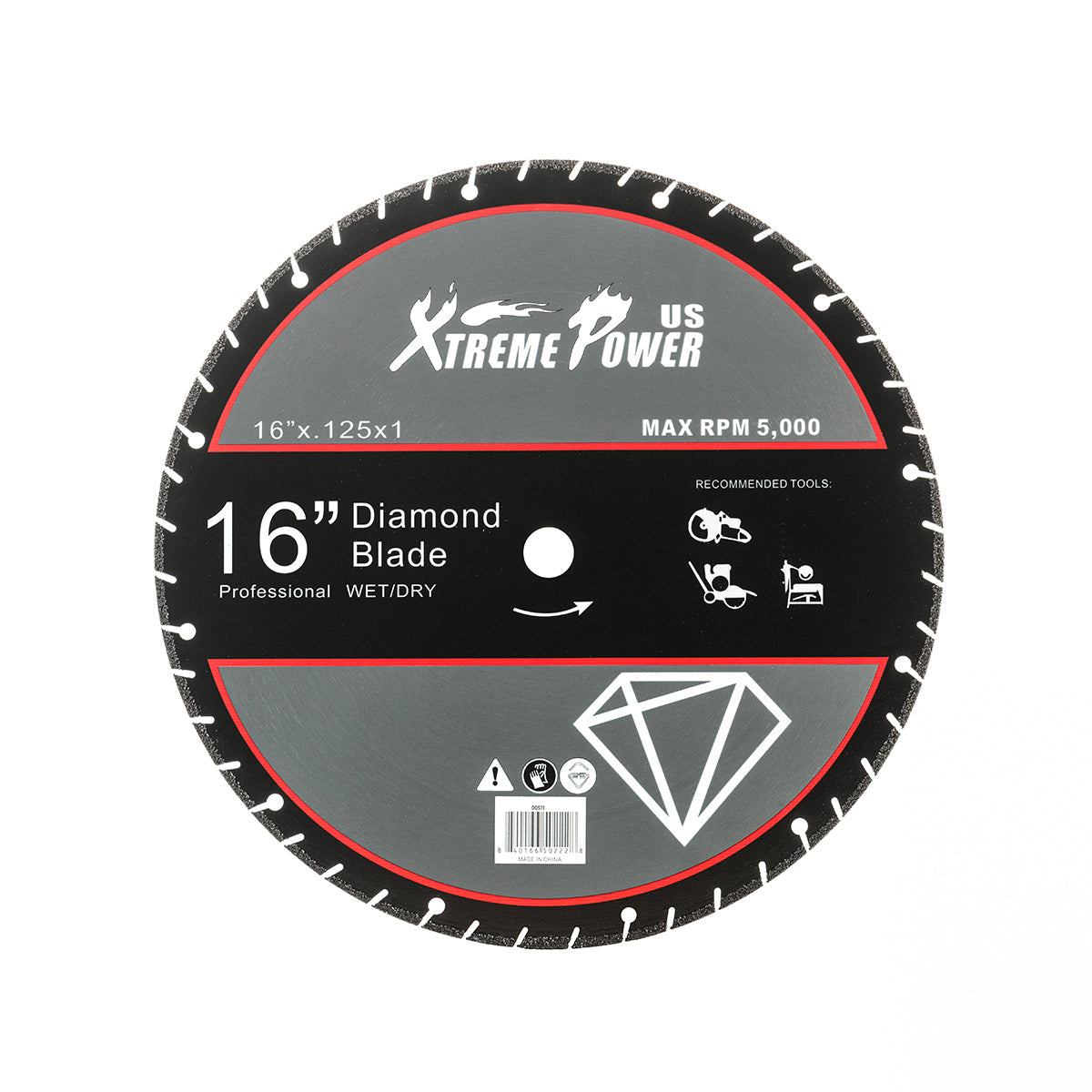 XtremepowerUS 16" Diamond Metal Steel Cut Off Saw Blade Wheel Abrasive 16" inch