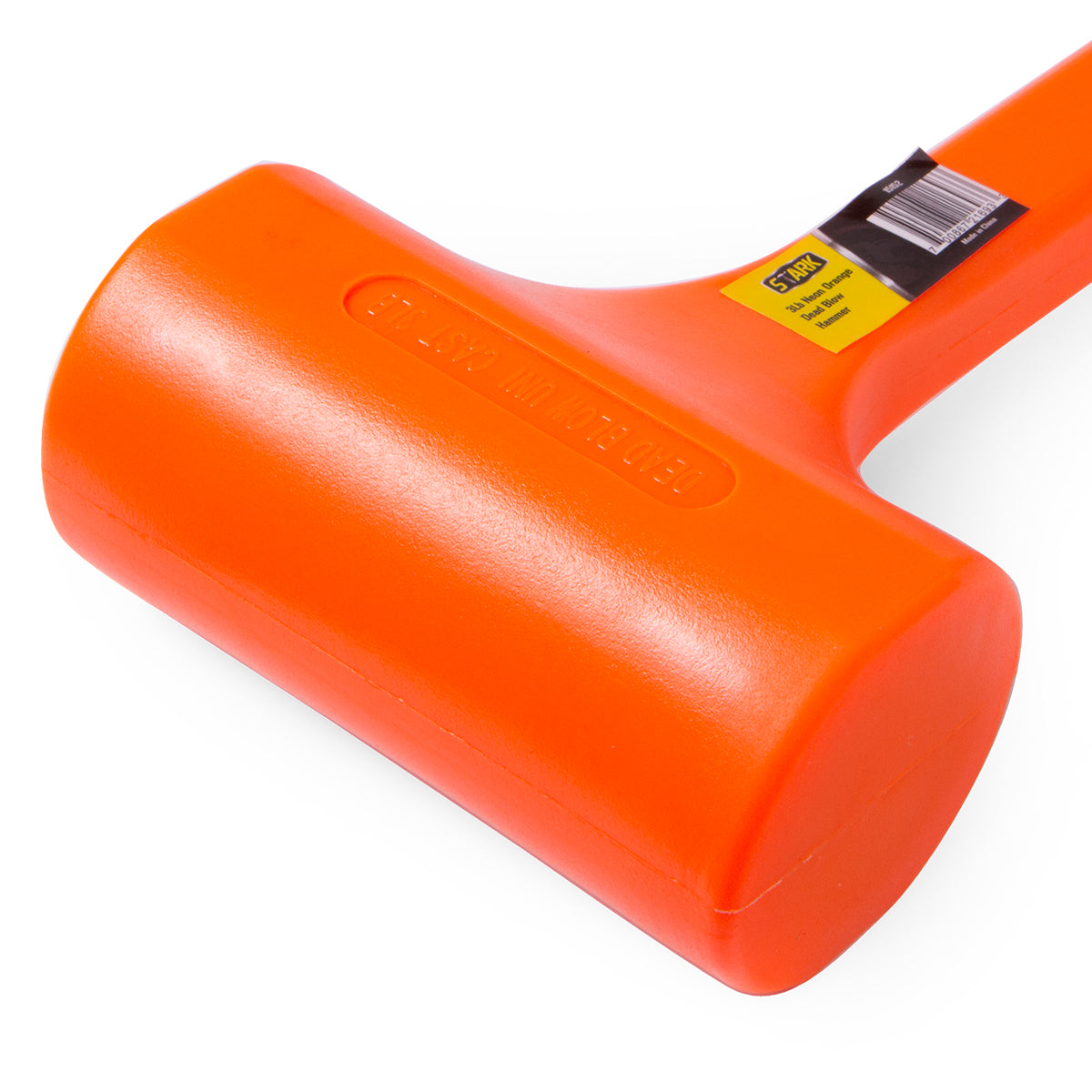 Stark USA 15152 3lb Dead Blow Hammer Mallet Plastic Neon Orange 11-3/4" non spark