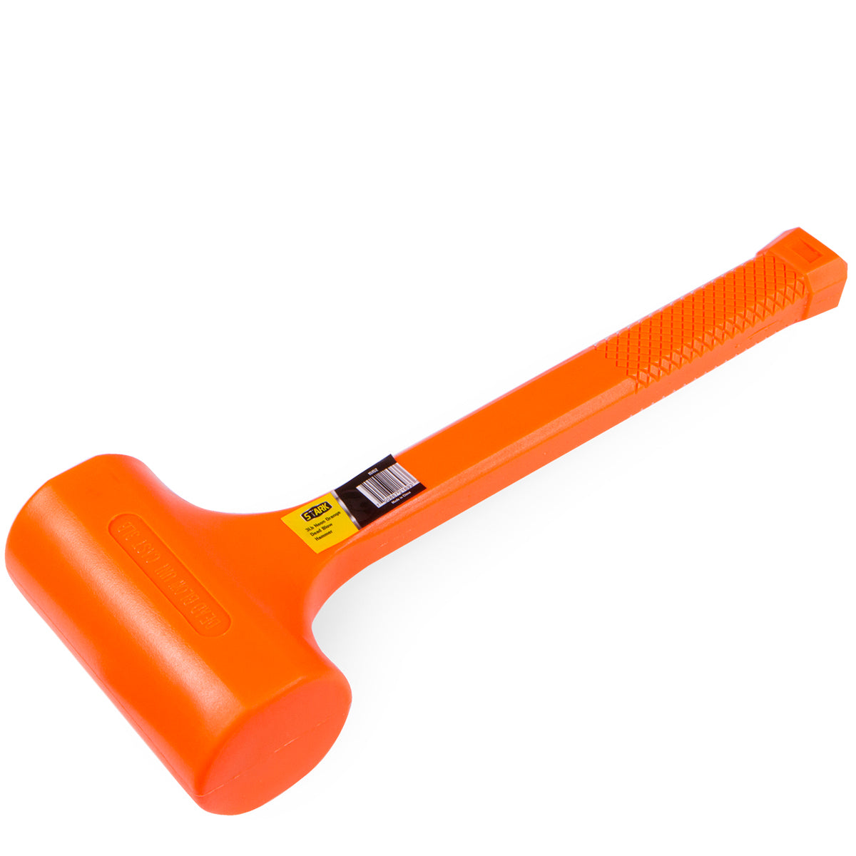 Stark USA 15152 3lb Dead Blow Hammer Mallet Plastic Neon Orange 11-3/4" non spark