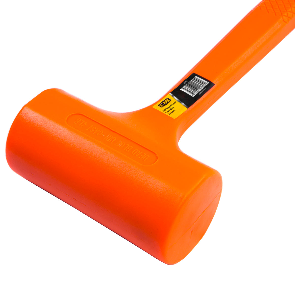 Stark USA 15153 4lblb Dead Blow Hammer Mallet Absorbing Non-Slip Handle Neon