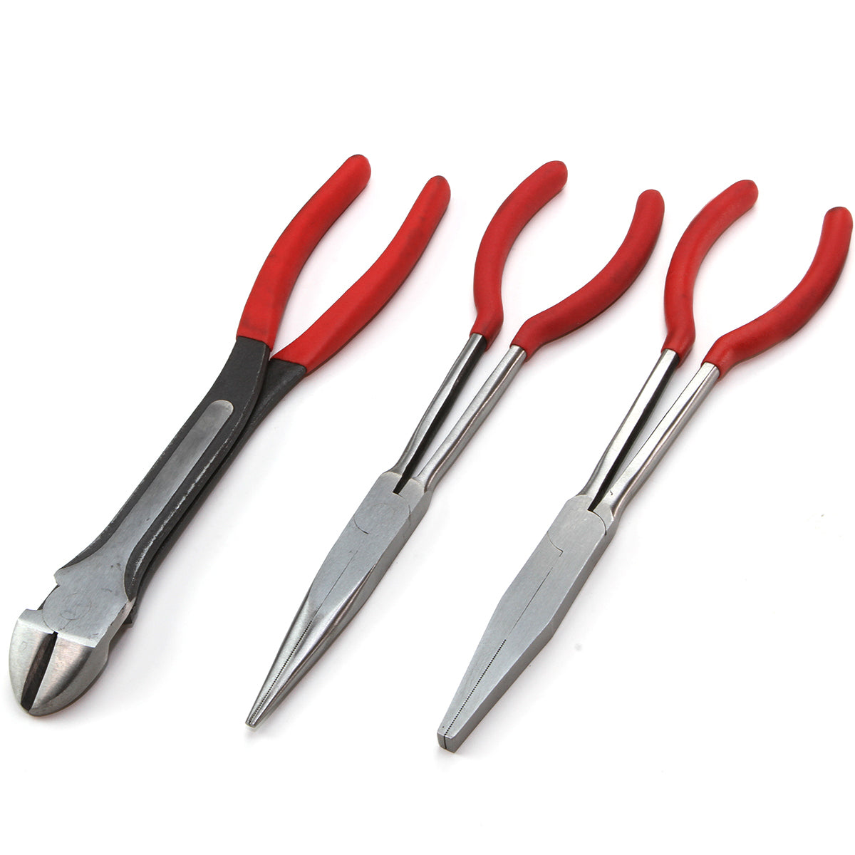 XtremepowerUS 9pc Long Reach Plier 11" Mechanics Electricians Craft W/ Pouch