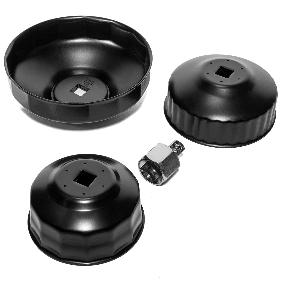 XtremepowerUS 10-Pieces Universal Oil Change Filter Cap Wrench Cup Socket Set