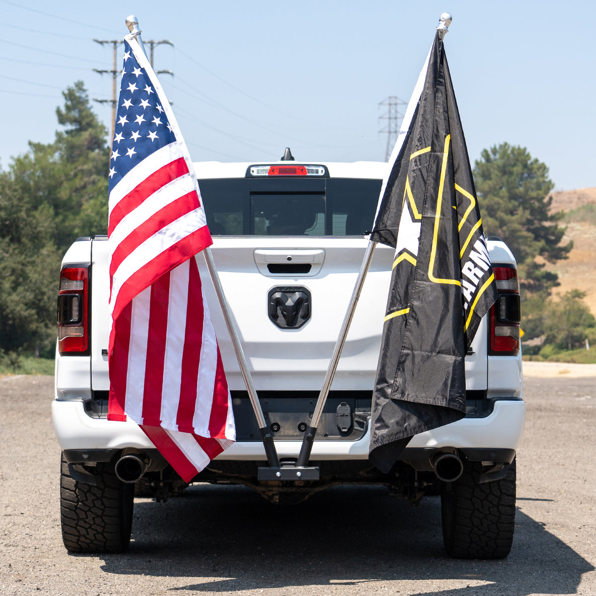 Hitch Mount Flag Pole Holder Bracket For 2'' Trailer Truck Receivers Travel