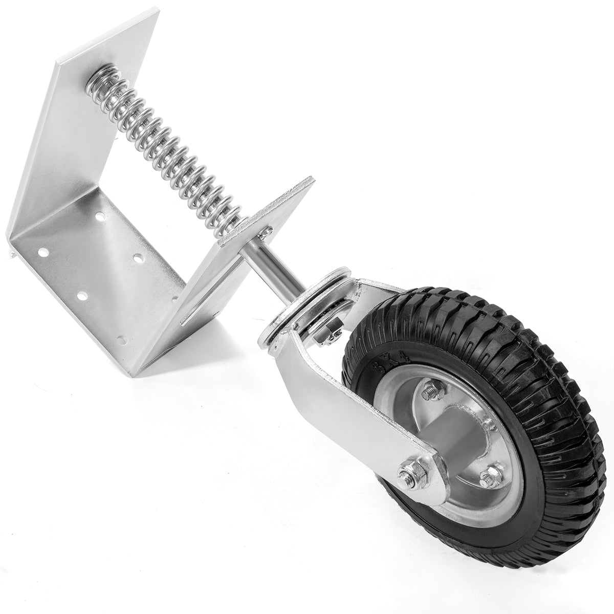 Stark USA Universal 8" Spring-Loaded Gate Wheel Caster Flat-Free Tire Swivel