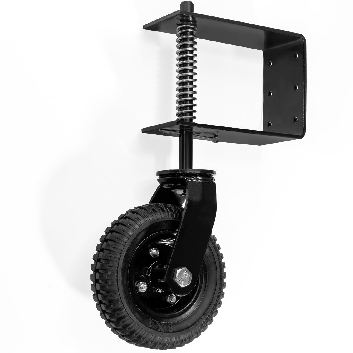 Stark Heavy-Duty Gate Wheel Steel Spring Loaded Hardware Fence Swivel Caster