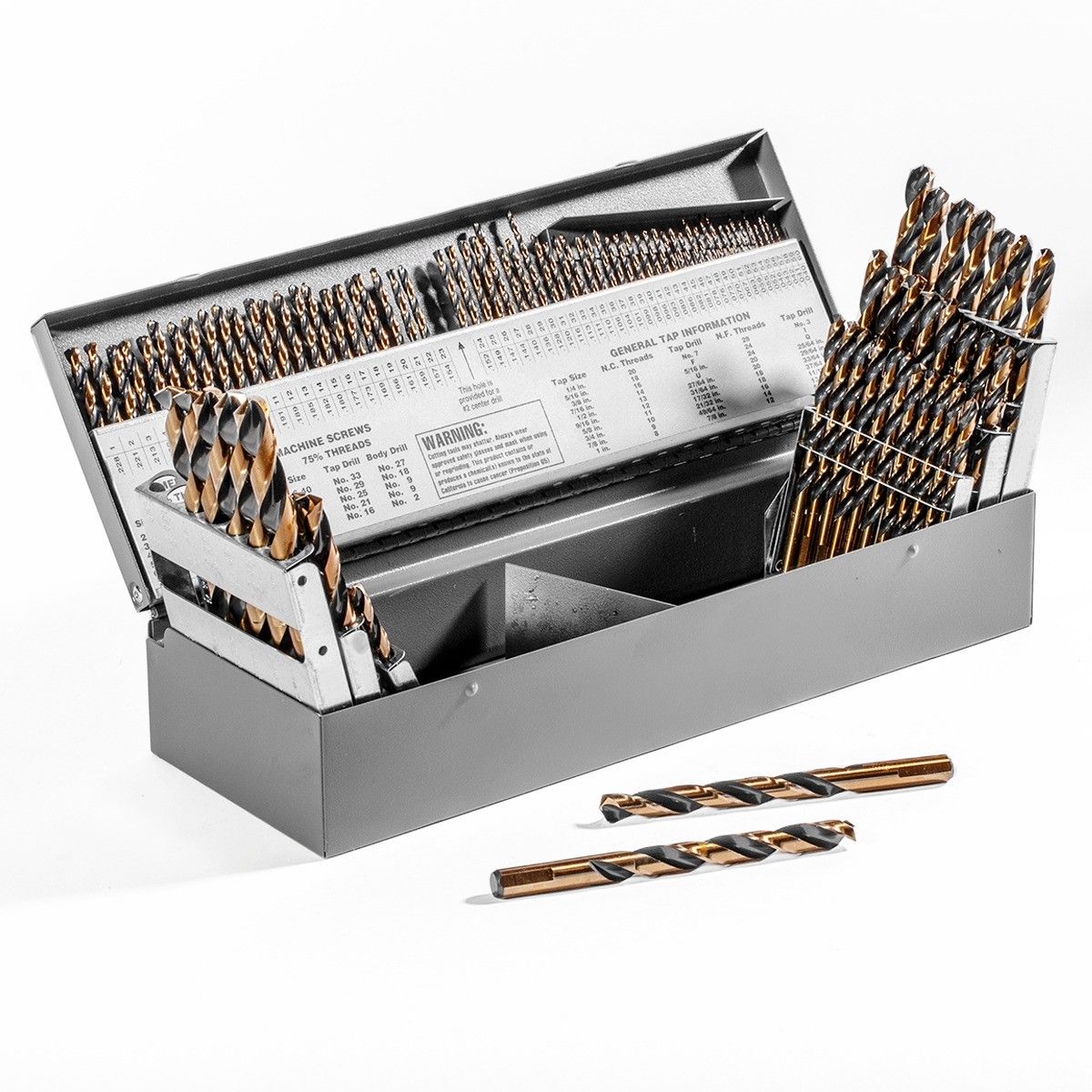Stark USA 30003 115pc Metal Fractionaldrill Index Chart BIT Set Kit For Steel