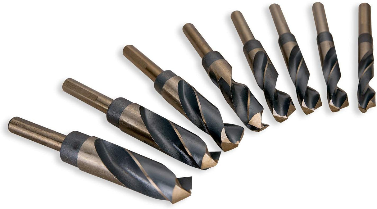 XtremepowerUS HSS Cobalt Silver & Deming Drill Bits Set- Large Size