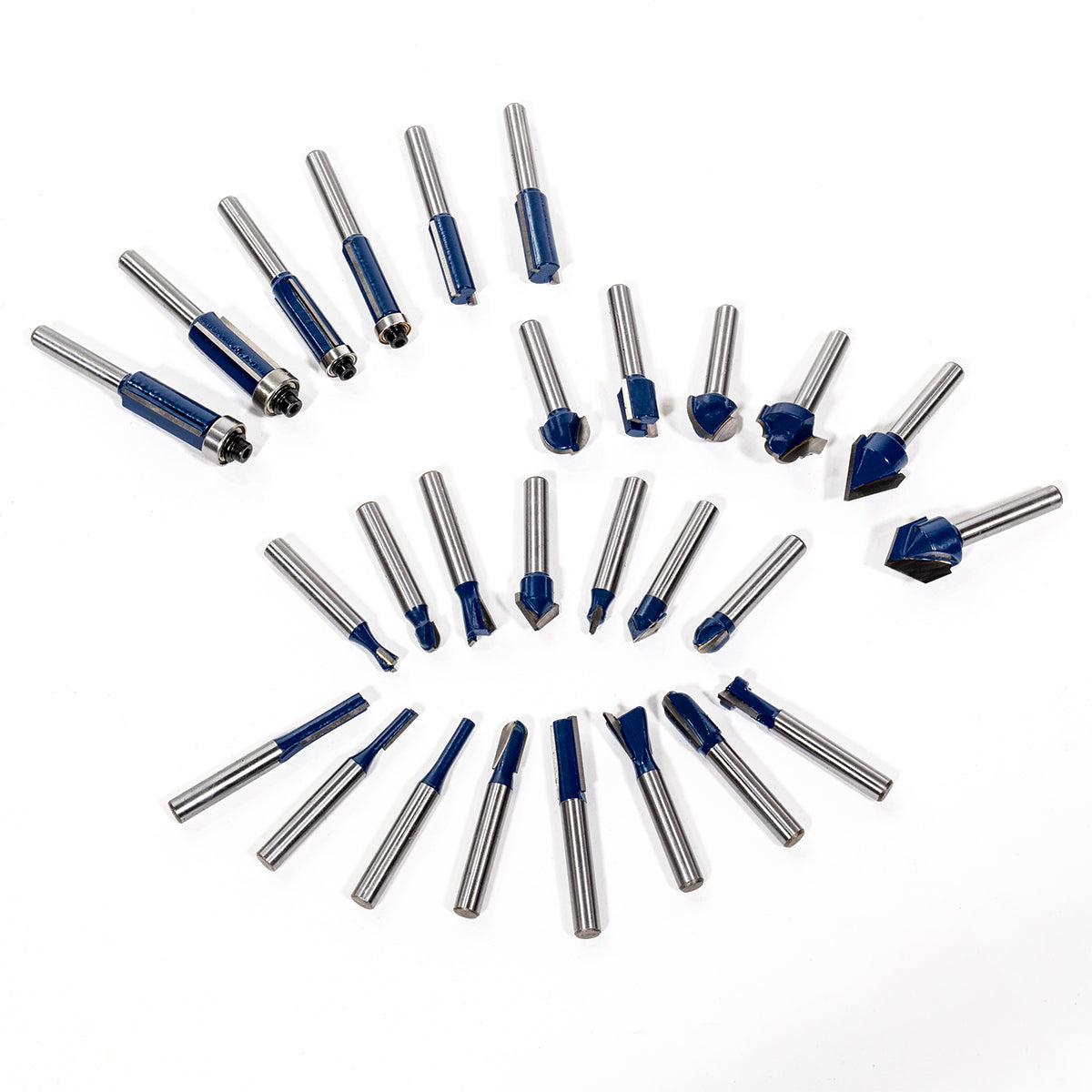 XtremepowerUS 80pc 1/4" Shank Tungsten Carbide Router Bit Set 3 Blade Power