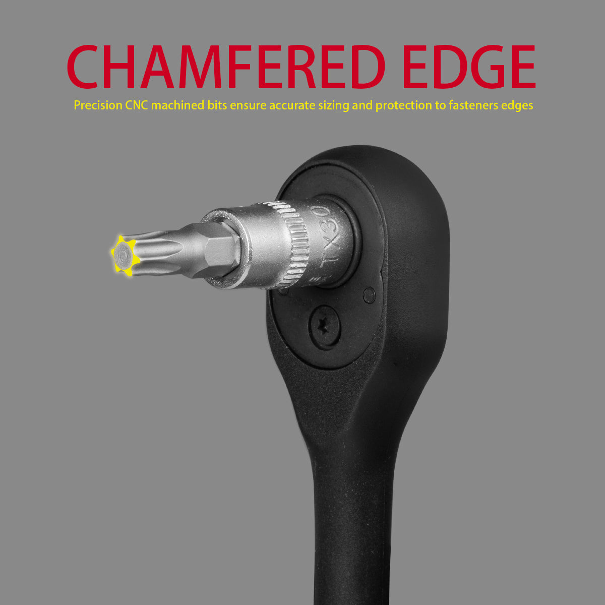 XtremepowerUS 35pcs 1/4" 3/8" Star Bit External Socket Set Torx Tamper Proof