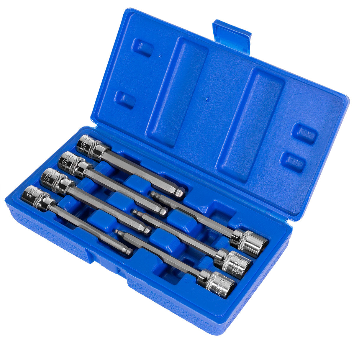 Stark USA 7pc 3/8" Ball End Long 4.3" METRIC MM Hex Allen Bits Sockets wrench