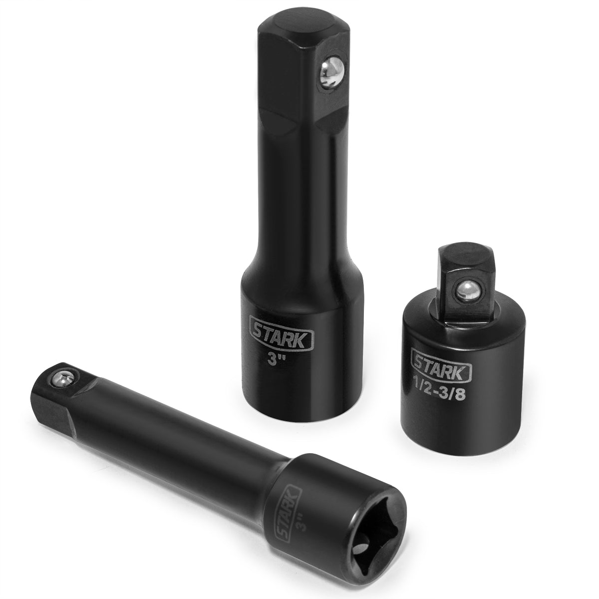 Stark USA 38PC Duo Combo Impact Socket Set 3/8" 1/2" Deep & Shallow Flank Drive