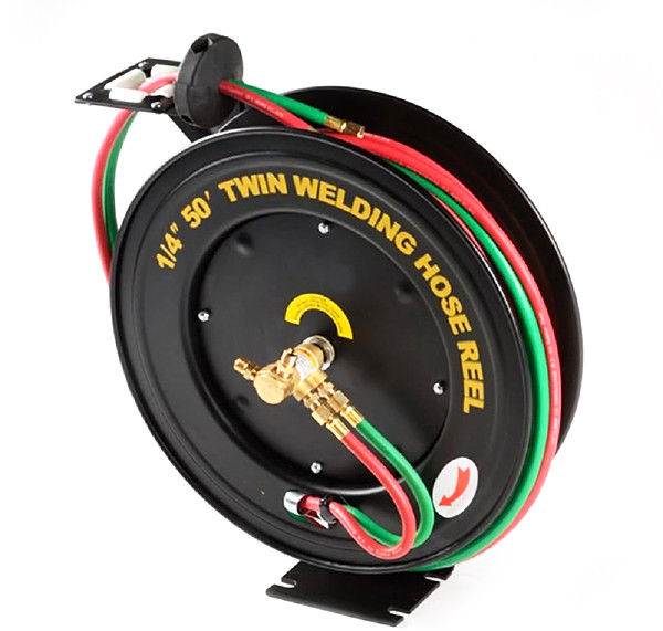 XtremepowerUS Retractable Torch Welding Hose Reel 50ft 1/4" Auto Rewind Oxygen