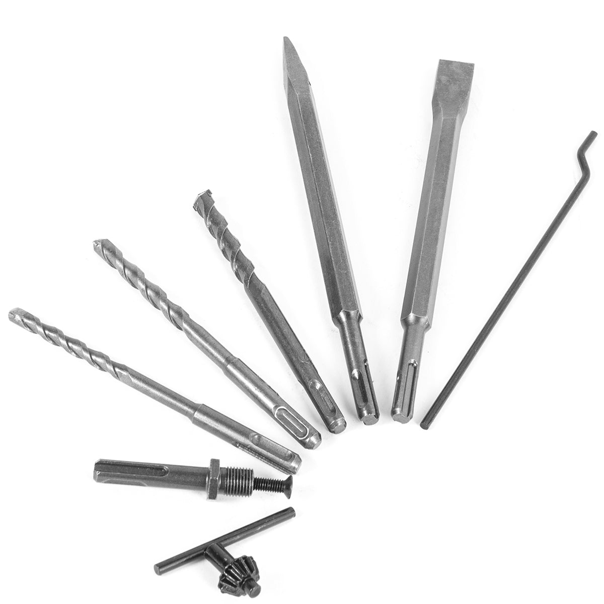 Stark USA Rotary Hammer Drill 1" SDS Plus Concrete Jack Hammer Chisels w/ Case