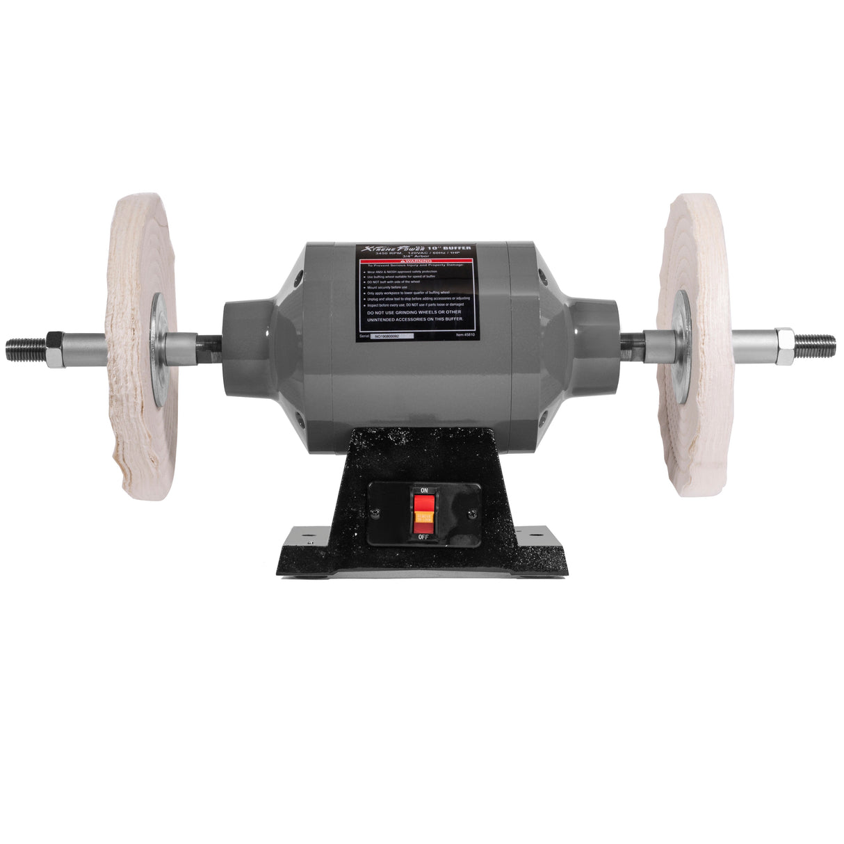 XtremepowerUS 10" Electric Benchtop Polisher 750W Dual Pad Buffer Grinder 1.0HP