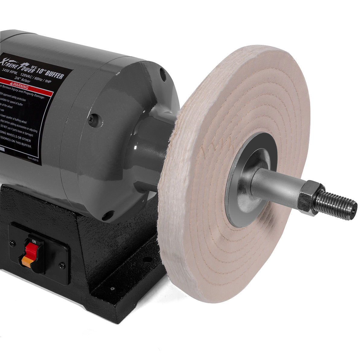 XtremepowerUS 10" Electric Benchtop Polisher 750W Dual Pad Buffer Grinder 1.0HP