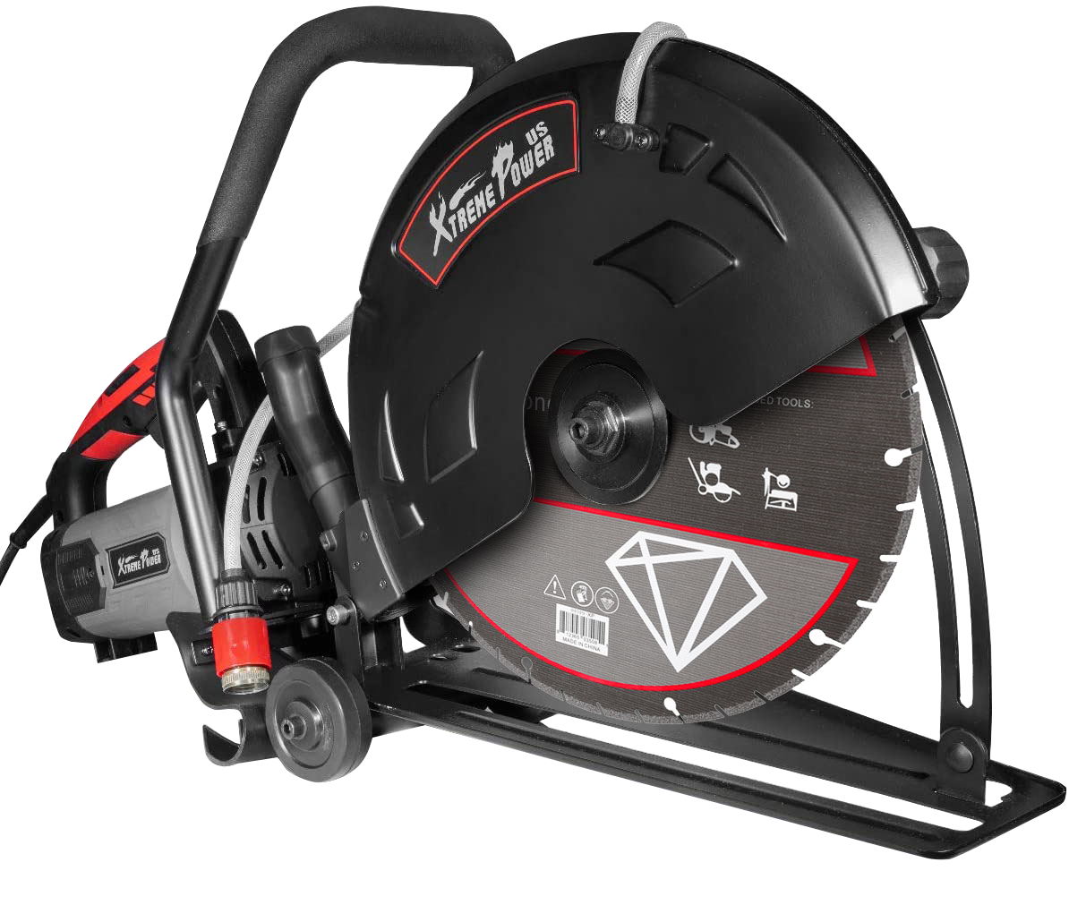Stark USA 50130 Concrete Cutter 16" w/Water Line & Blade Electric 3200W