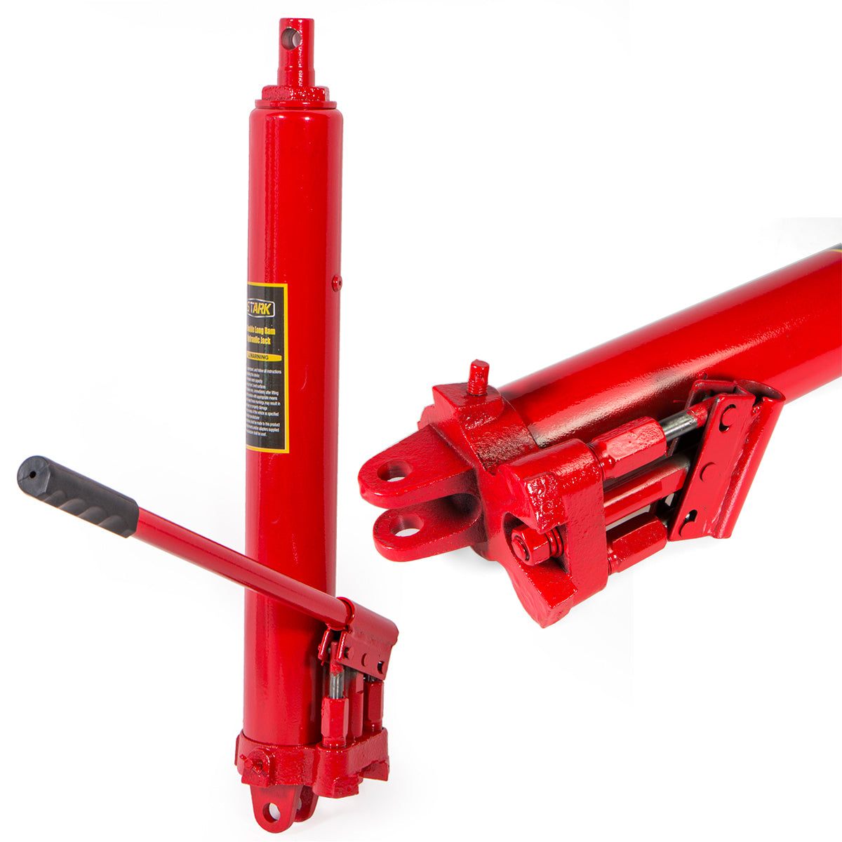 Stark USA 8 ton Long manual Hydraulic Ram Jack Double Pump Engine Lift Cherry