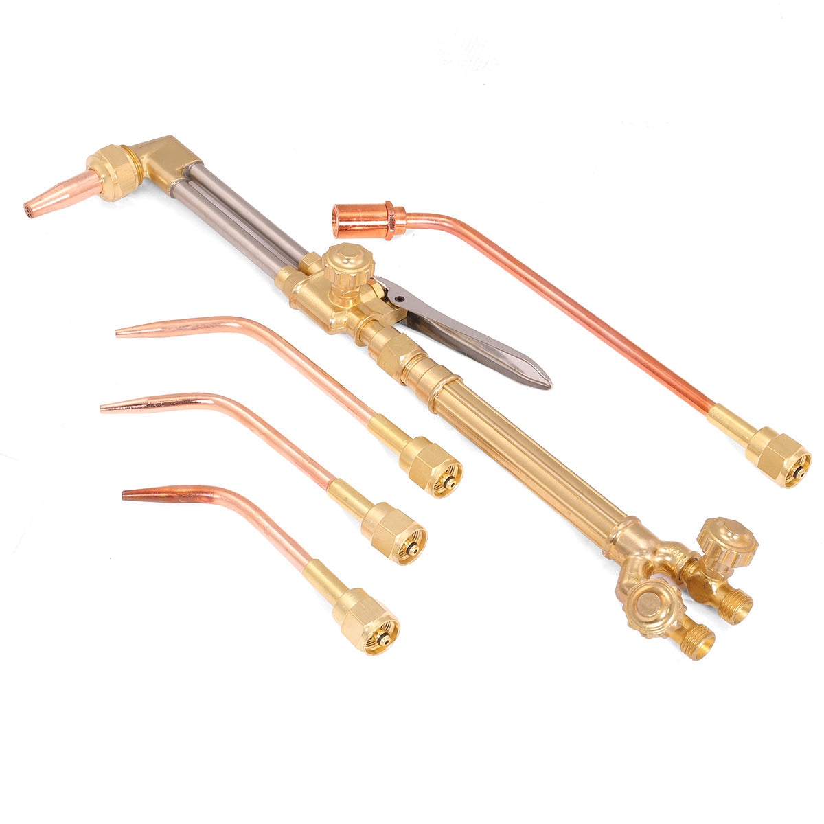 Stark USA Oxygen Acetylene Welder Tool Kit w/ (4) Nozzles Cutting Torch 15' ft