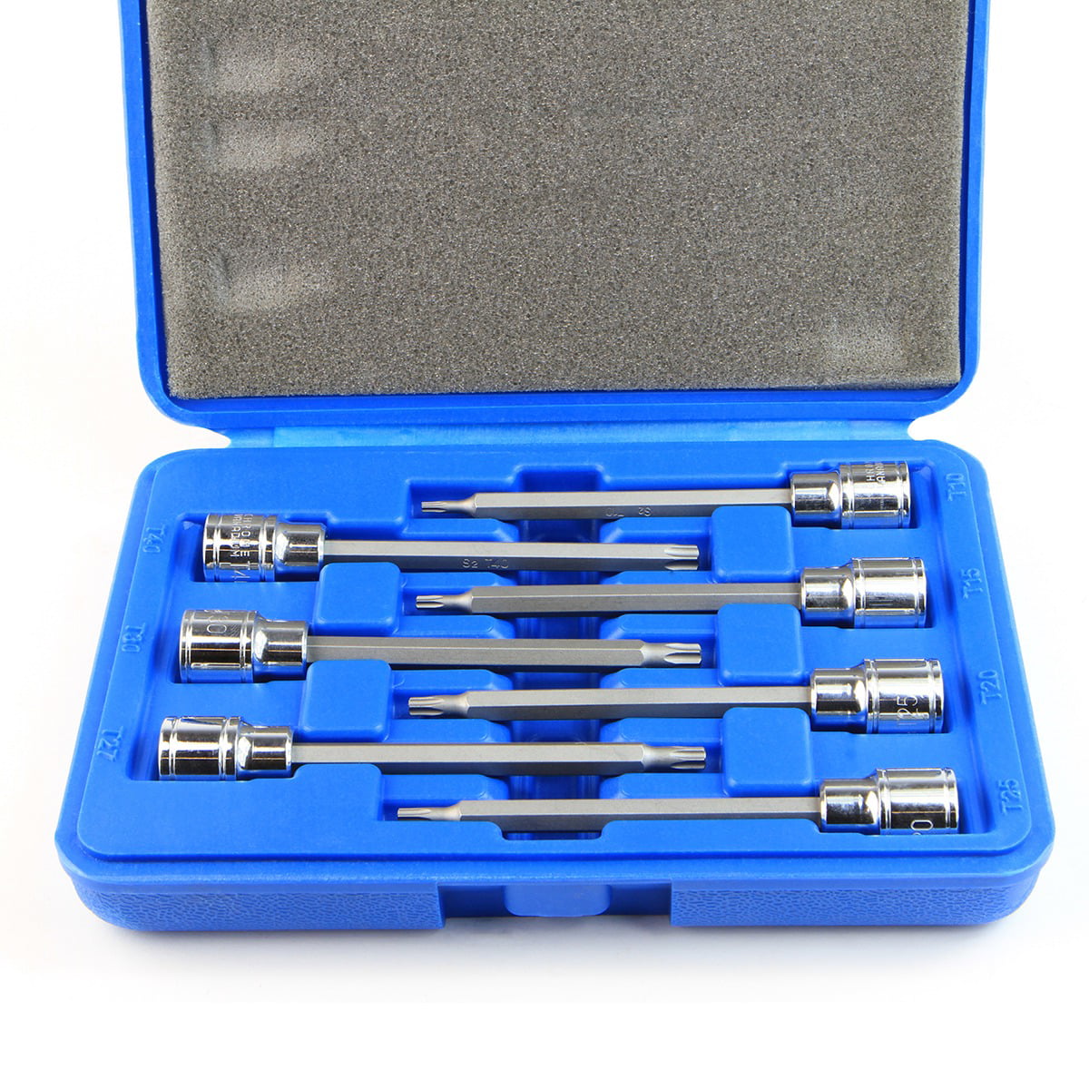 XtremepowerUS 7-Pieces 3/8 Extra Long Torx Deep Bit Socket Set Star Torque