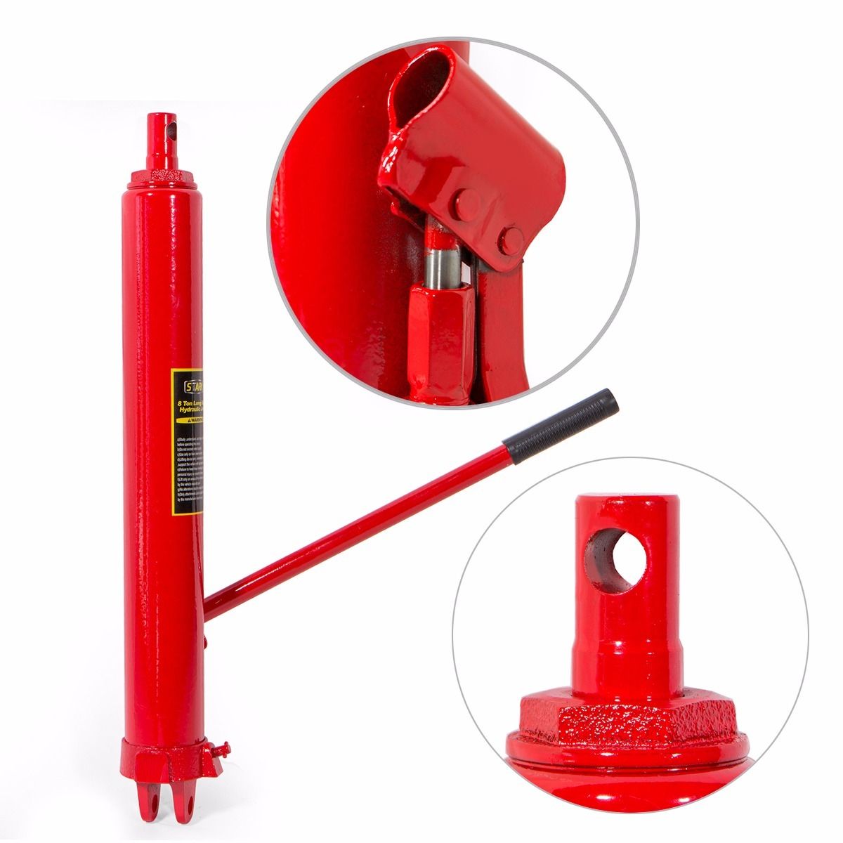 XtremepowerUS 8 ton Long Manual Hydraulic Ram Jack Pump Engine Lift hoist