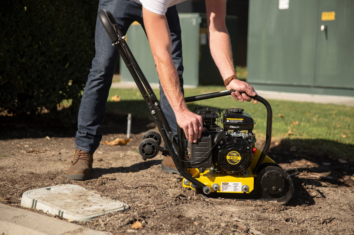 Stark USA 2HP Walk Behind 5200VPM Plate Compactor 79cc 2000lb Force Construction