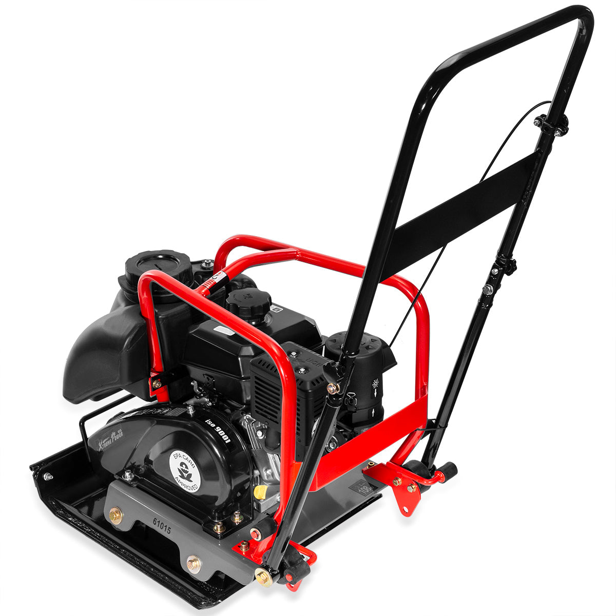 XtremepowerUS 61015 Plate Compactor Gas 6hp 208cc 4500lb Force Construction