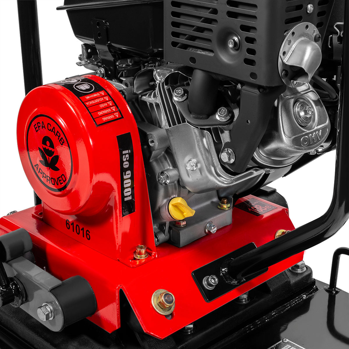 XtremepowerUS 61016 Plate Compactor Gas 6hp 208cc 4500lb Force Construction