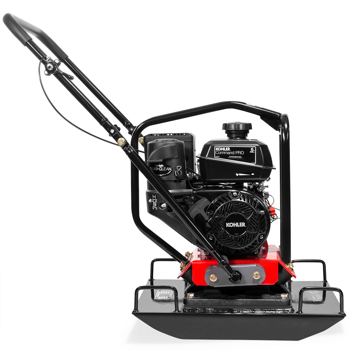 XtremepowerUS 61016 Plate Compactor Gas 6hp 208cc 4500lb Force Construction