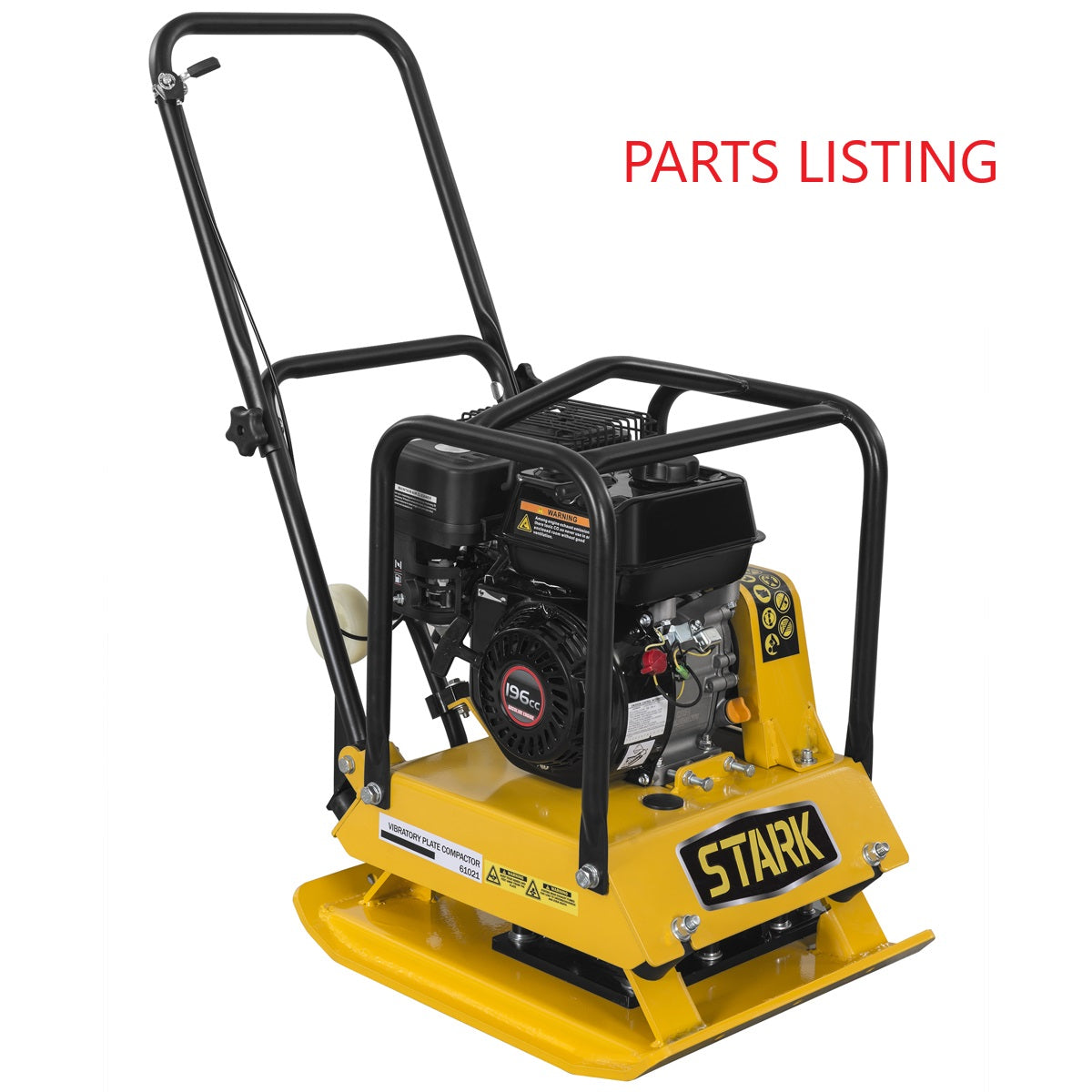 61021 COMPACTOR PLATE 6.5HP - STARK PARTS LISTING