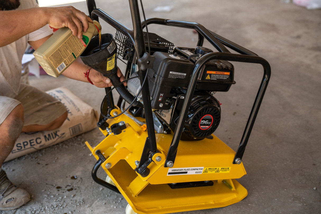 Stark USA 6.5hp Walk-Behind Vibration Plate Compactor 2248lbs 196cc EPA Engine