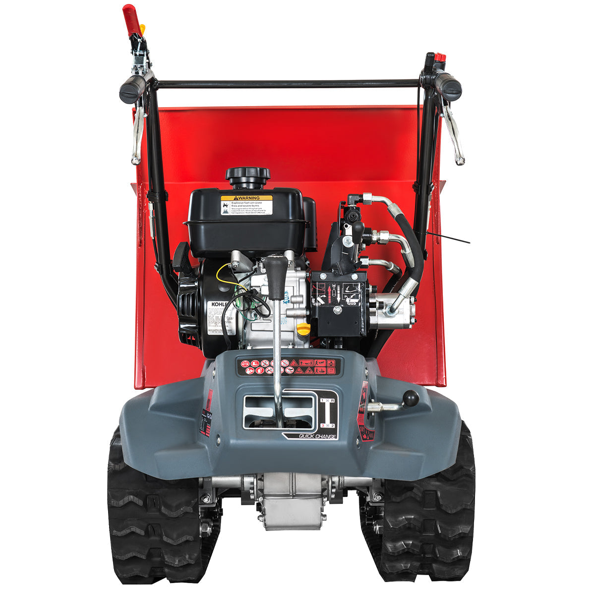 XtremepowerUS 6.5HP All Terrain Wheelbarrow Barrow Hydraulic Assist Track Wheel