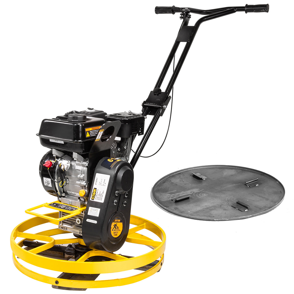 Stark USA 6.5HP Walk-Behind Trowel Concrete Cement Surface Smooth w/ Float Pan