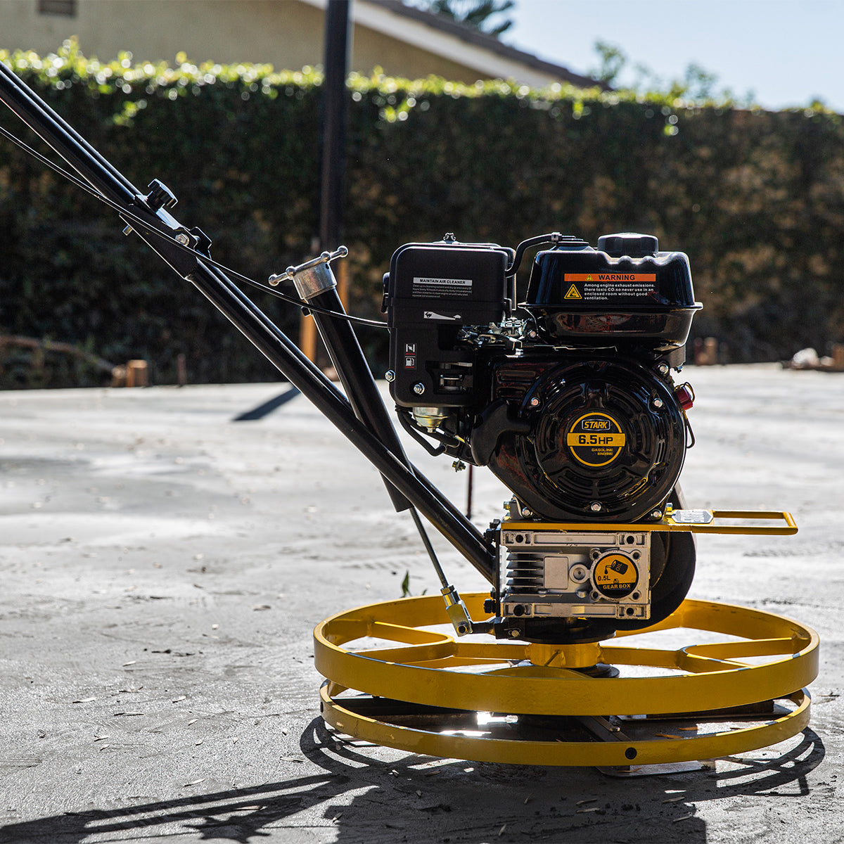 Stark USA 6.5HP Walk-Behind Cement Trowel 22" Float Pan Blade 196cc Gas-Powered Smooth Concrete Surface Finisher