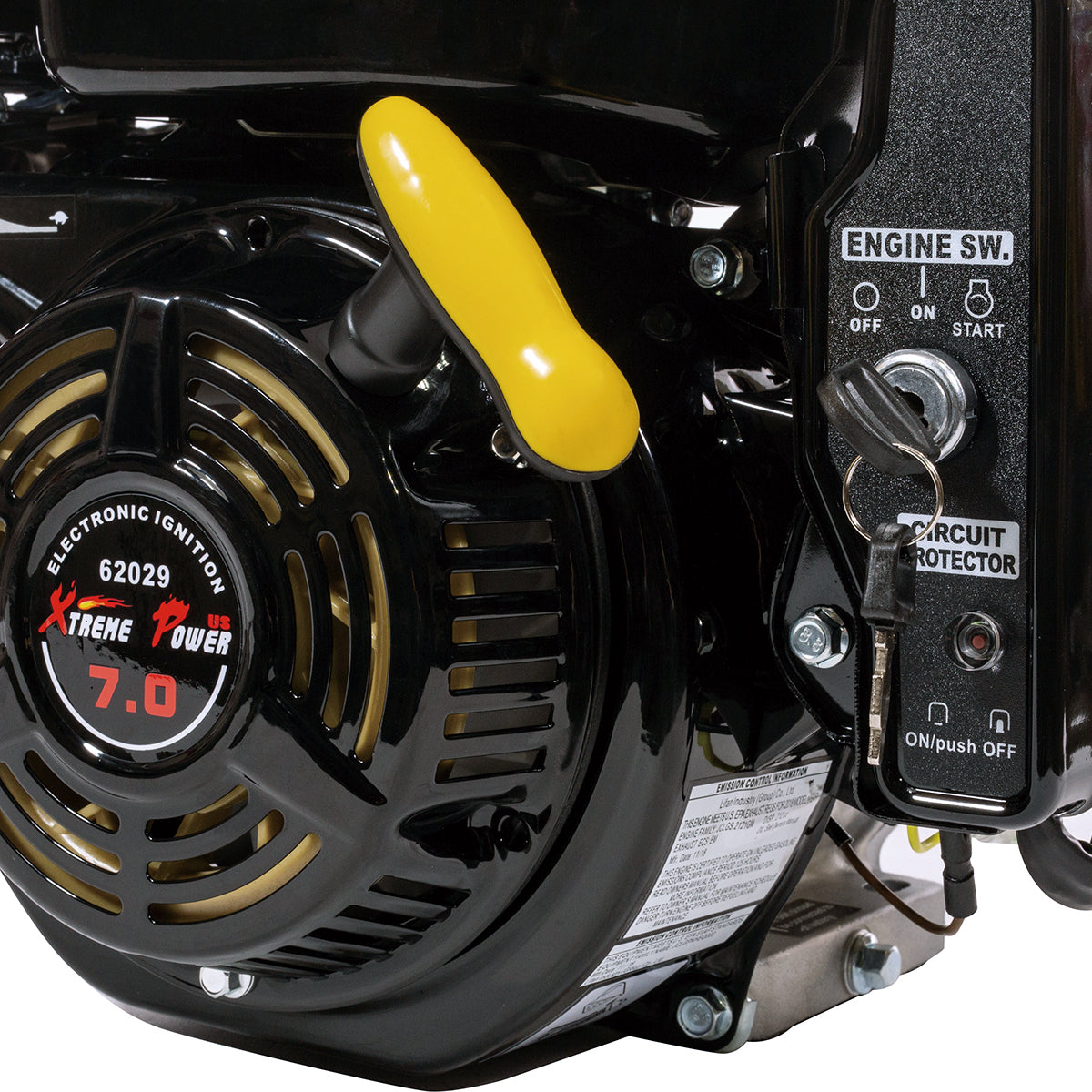 XtremepowerUS 7HP Recoil/Electric Start Gas Powered Multi-Use Engine Go Kart Log