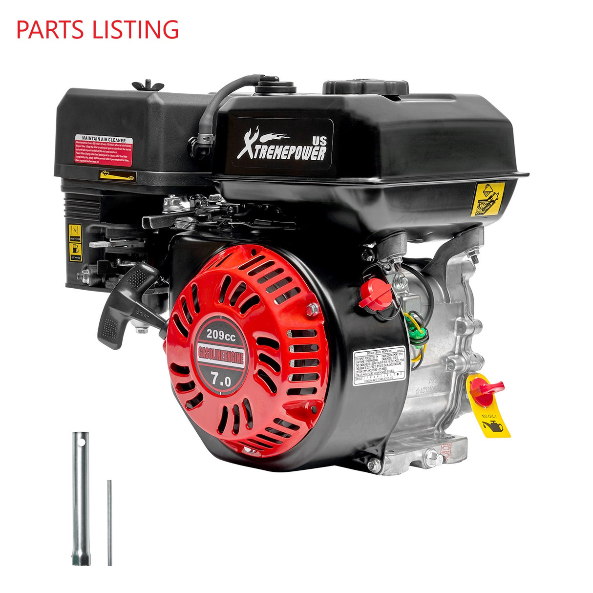 62037 PARTS LISTING ENGINE GAS 7HP EPA