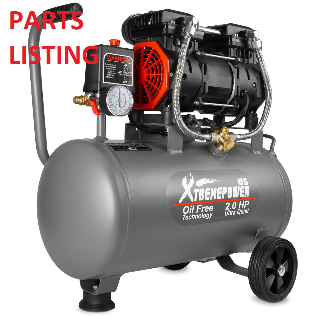 65161 AIR COMPRESSOR 2HP 7GAL 116 PSI PARTS LISTING