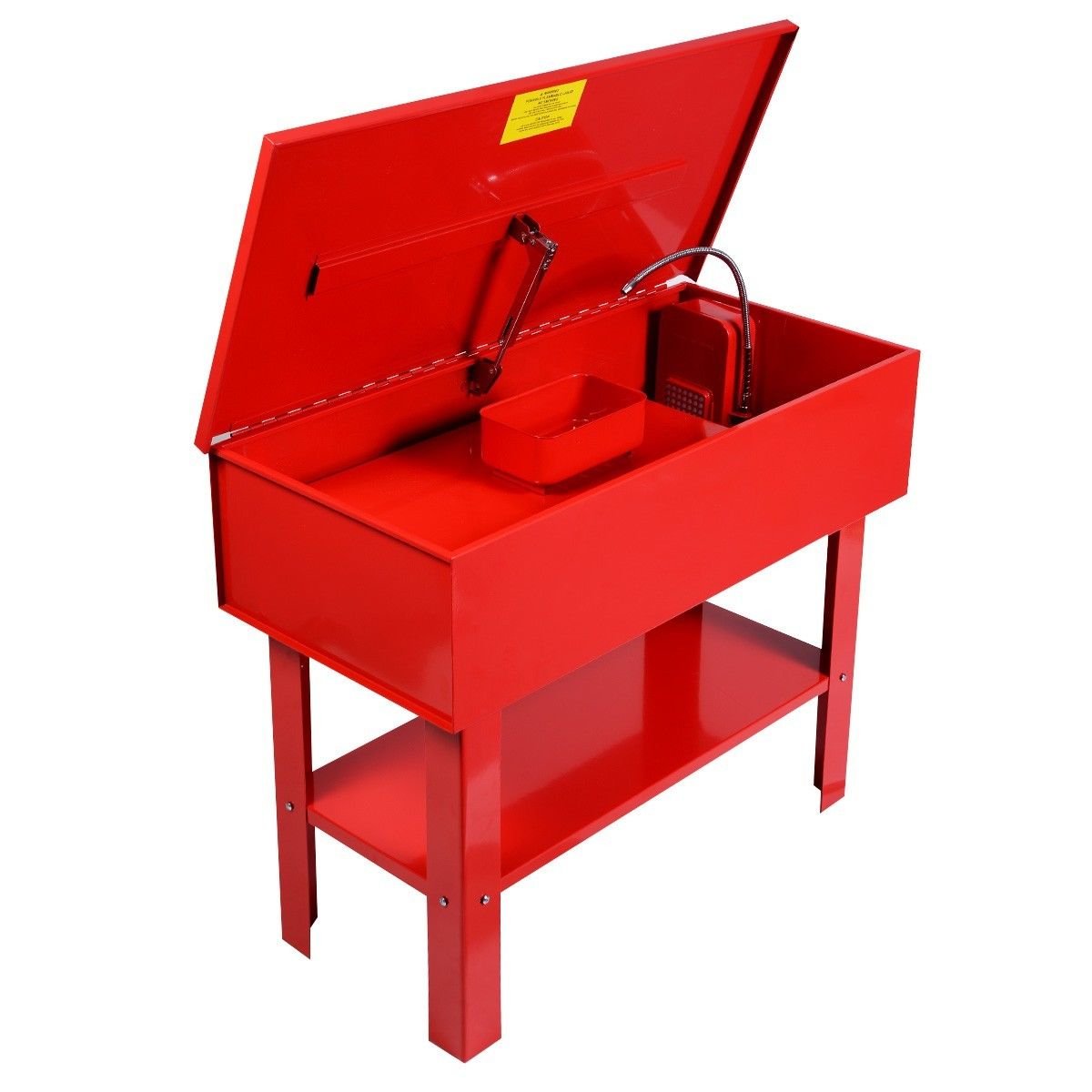 Stark USA 40 Gallon Parts Washer Electric Commercial Solvent Pump w/  Shelf Tank