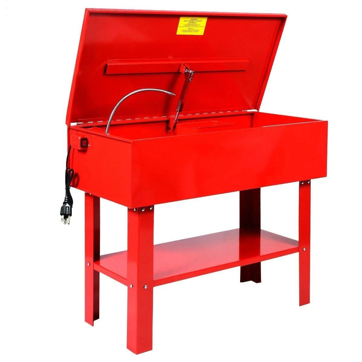 Stark USA 40 Gallon Parts Washer Electric Commercial Solvent Pump w/  Shelf Tank