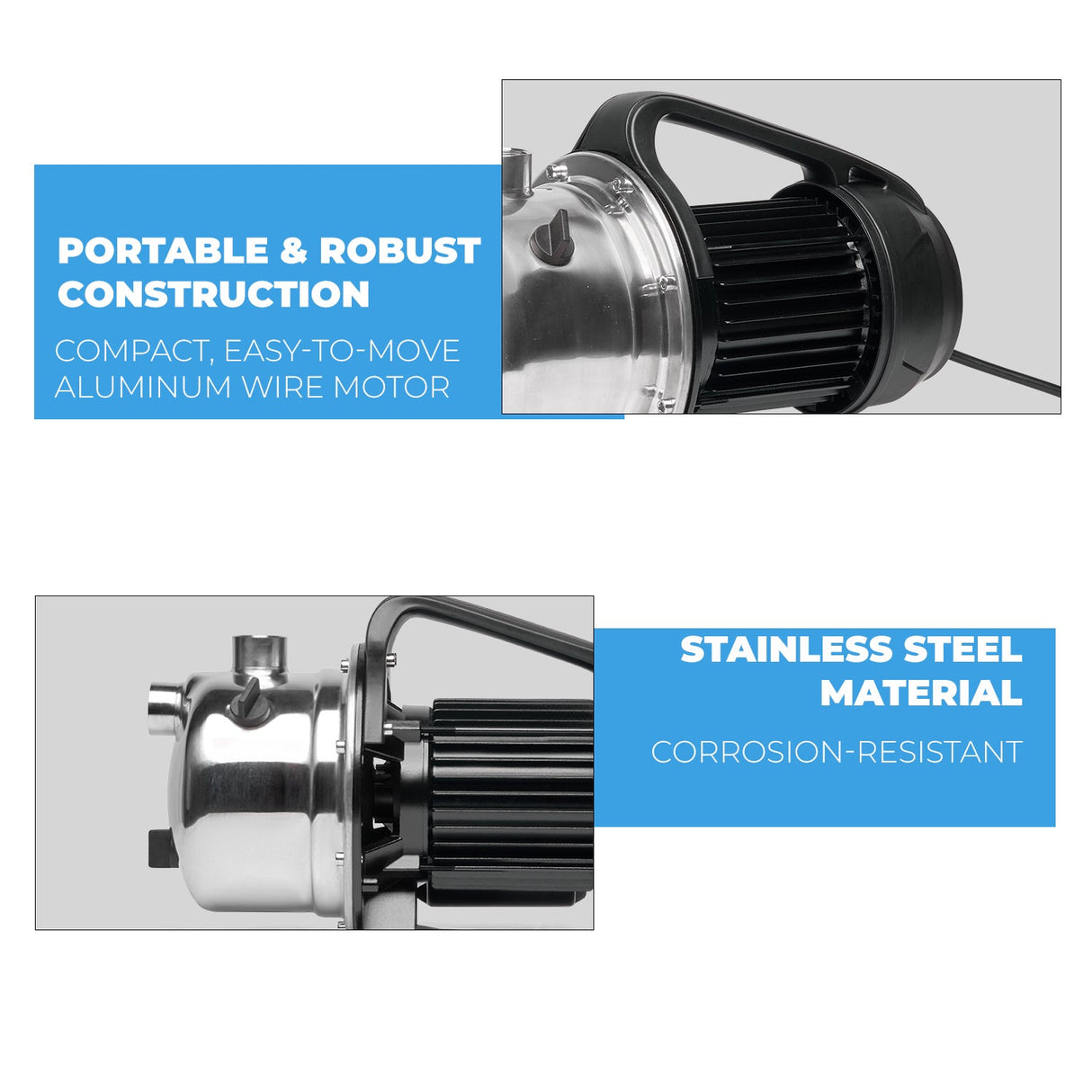 XtremepowerUS 1.6HP Shallow Well Pump 1268GPH Jet Pump 1" Water Transfer