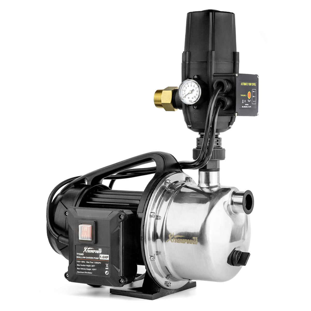 XtremepowerUS Water Jet Pump Shallow Well Fountain Garden Lawn