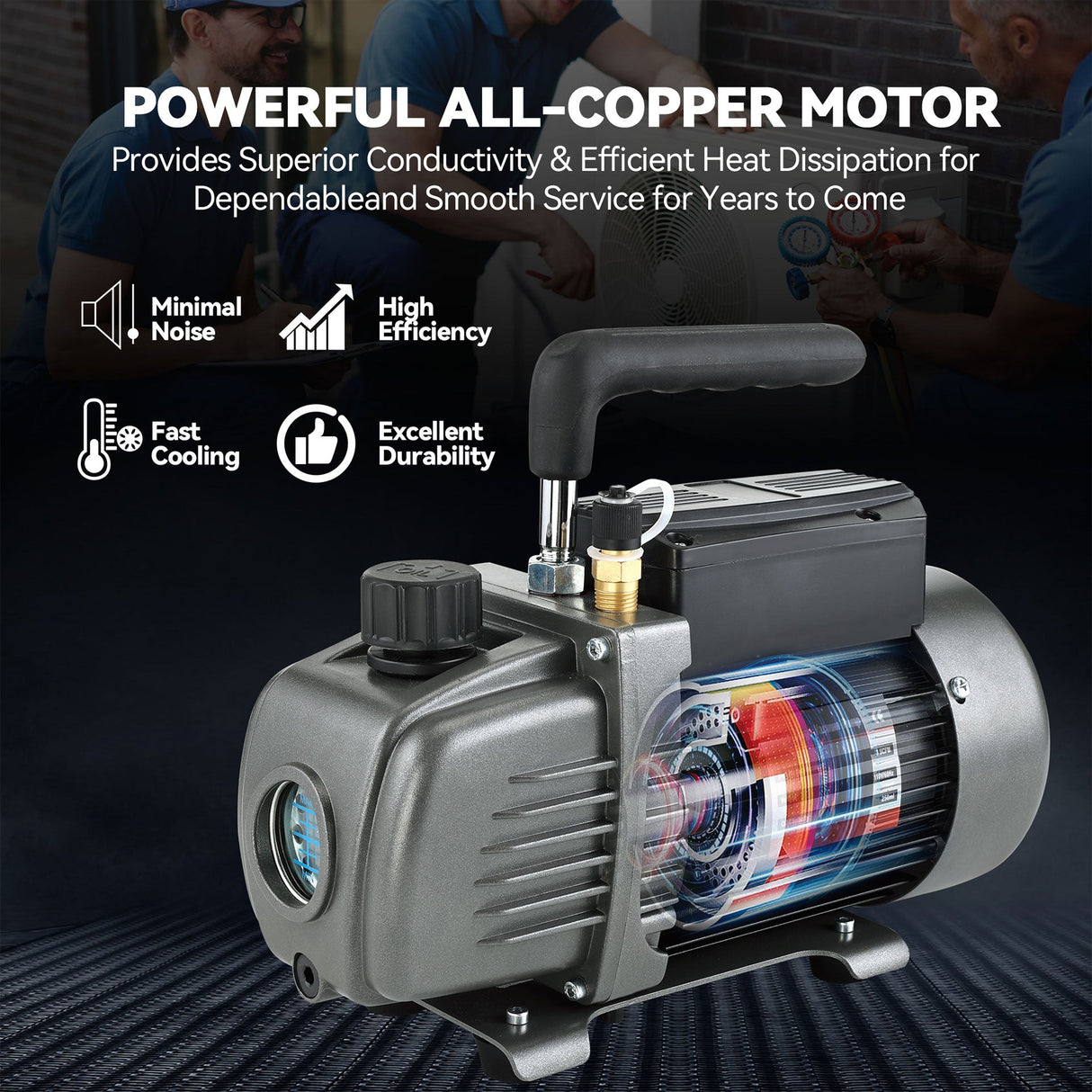 XtremepowerUS 4.5CFM 1/3HP Vacuum Pump HVAC R134a, R22, R410a, and R12 AC Manifold Gauge