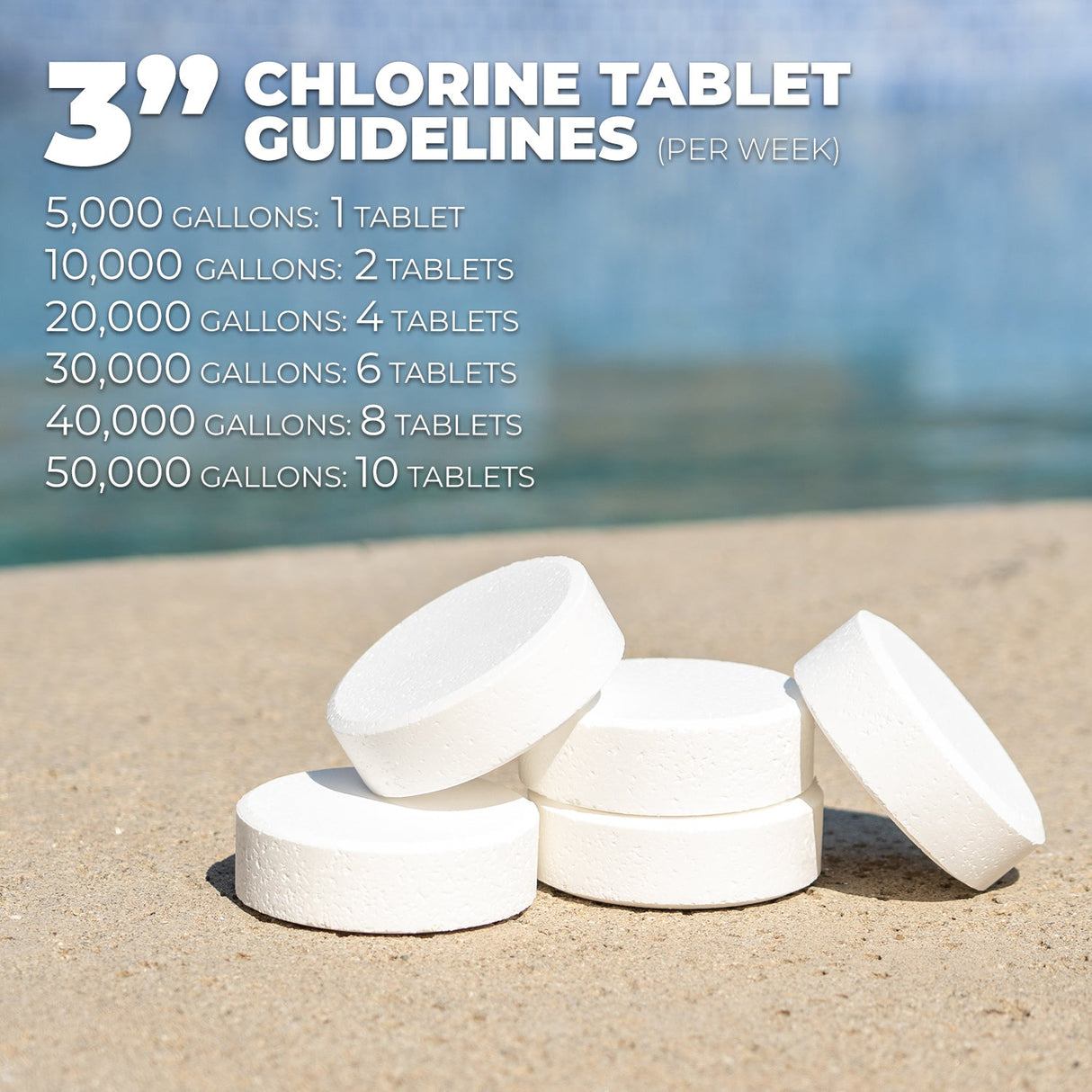 XtremepowerUS 3" Chlorine Tablets Swimming Pools Individually Wrapped Set