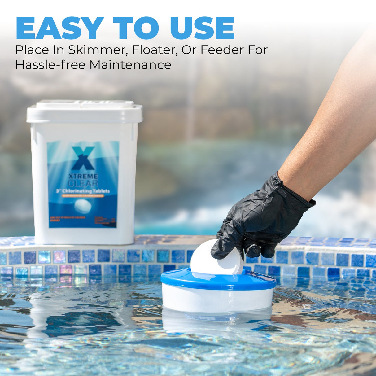 Xtremeclear 3" Stabilized Chlorine Tablets 10 Pounds Swimming Pool Hot Tub Spa