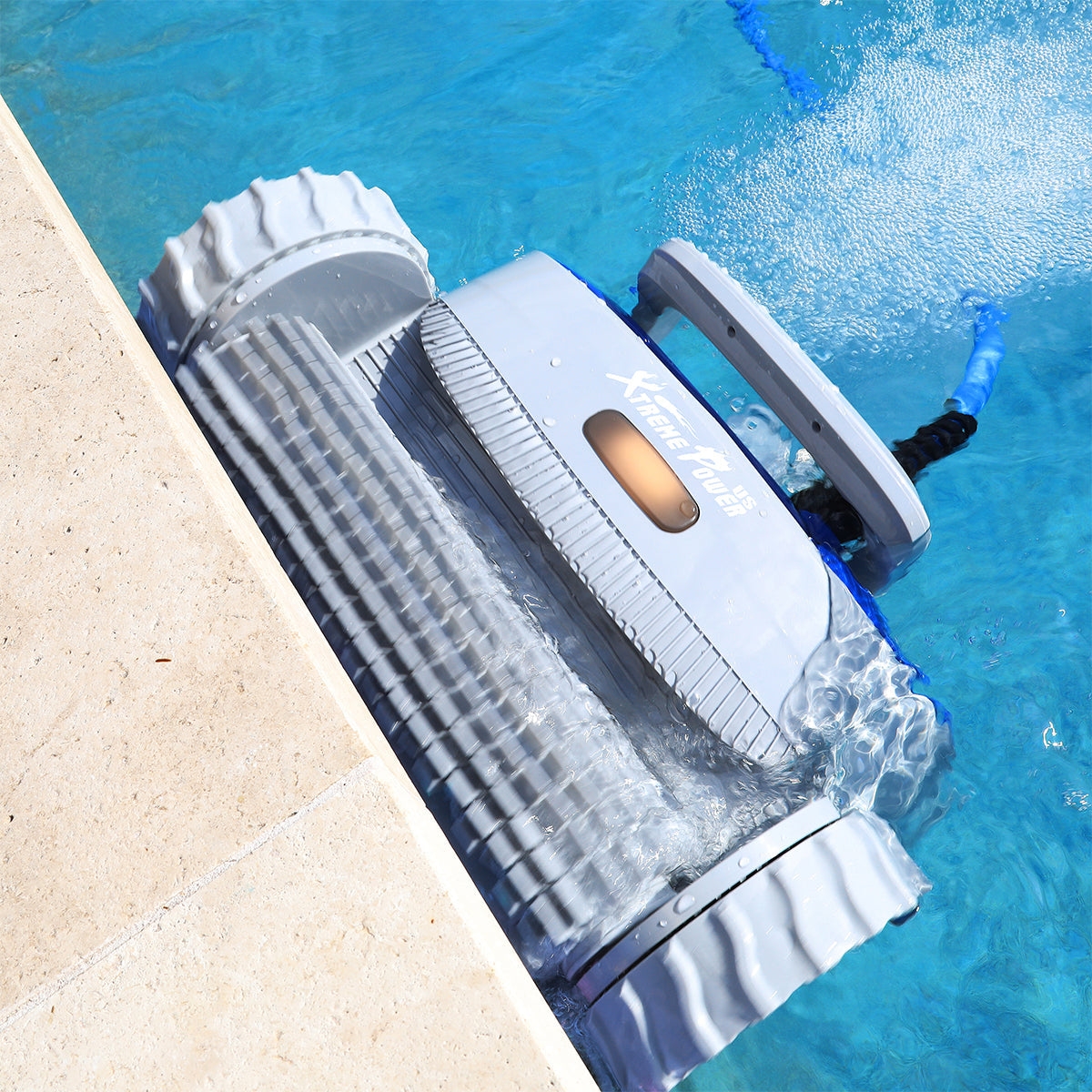 XtremepowerUS Robotic Pool Cleaner w/ Control Box Extra-Efficient Dual Scrubbing
