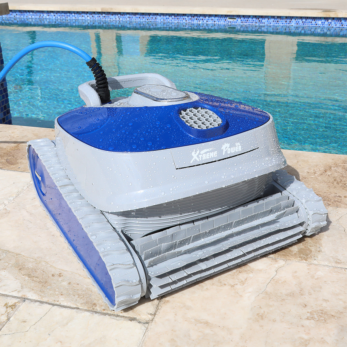 XtremepowerUS Robotic Pool Cleaner w/ Control Box Extra-Efficient Dual Scrubbing