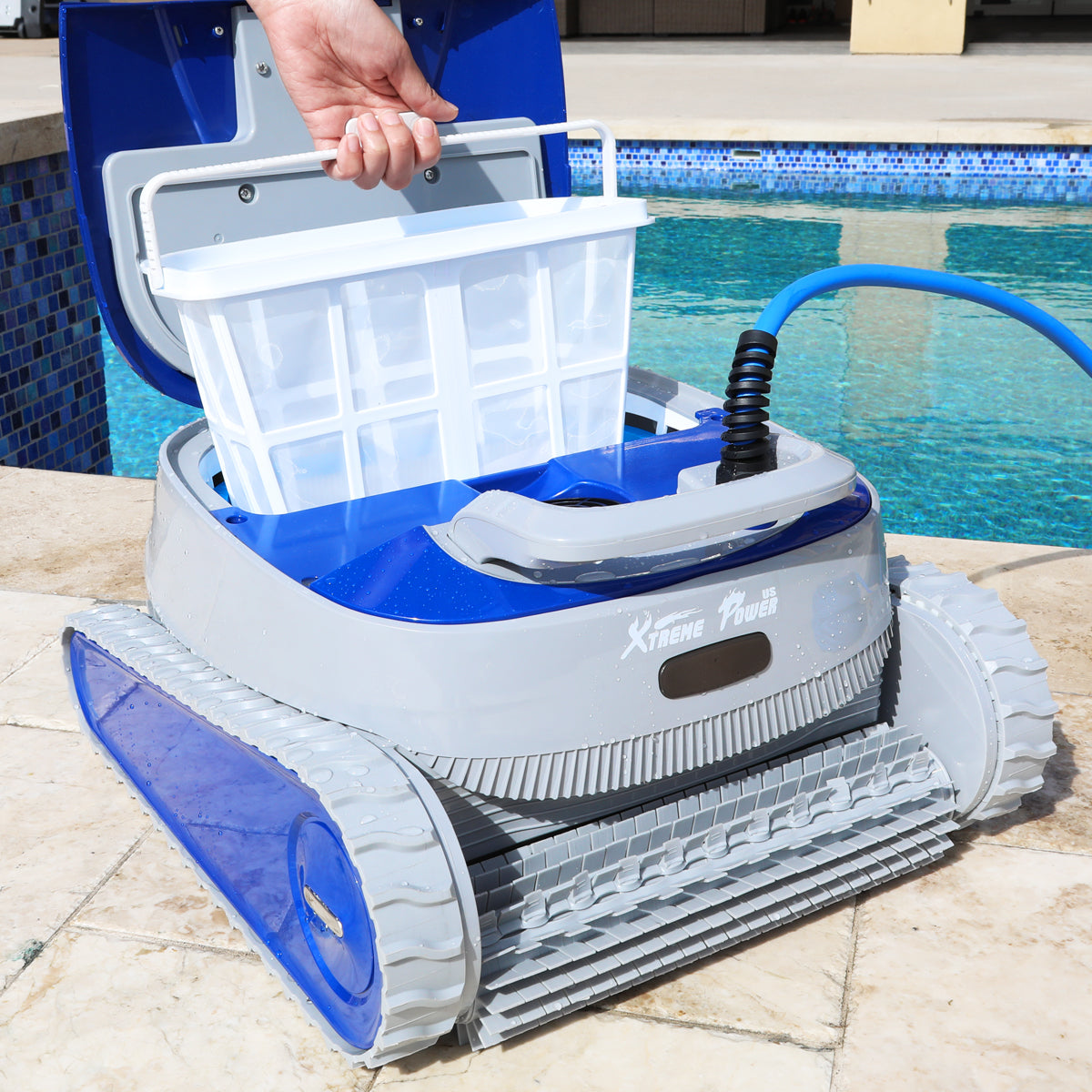 XtremepowerUS Robotic Pool Cleaner w/ Control Box Extra-Efficient Dual Scrubbing