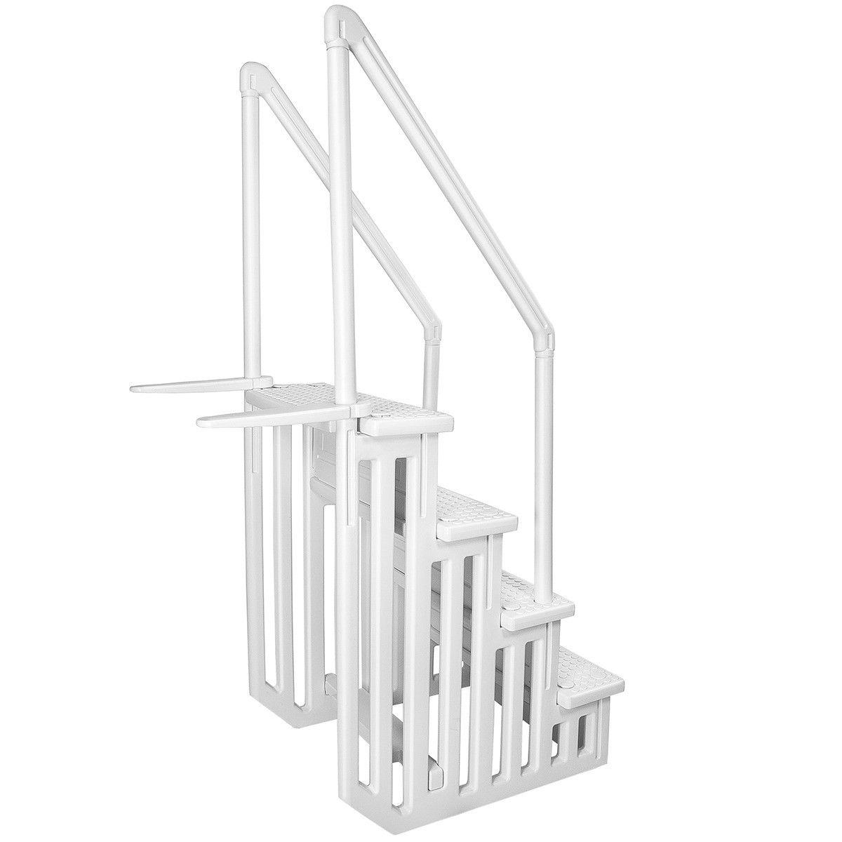 XtremepowerUS Deluxe A-Frame Above-Ground Swimming Pool Ladder Large Entry Non