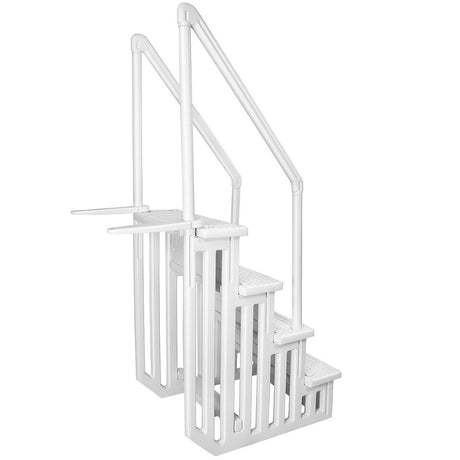 XtremepowerUS Deluxe A-Frame Above-Ground Swimming Pool Ladder Large Entry Non