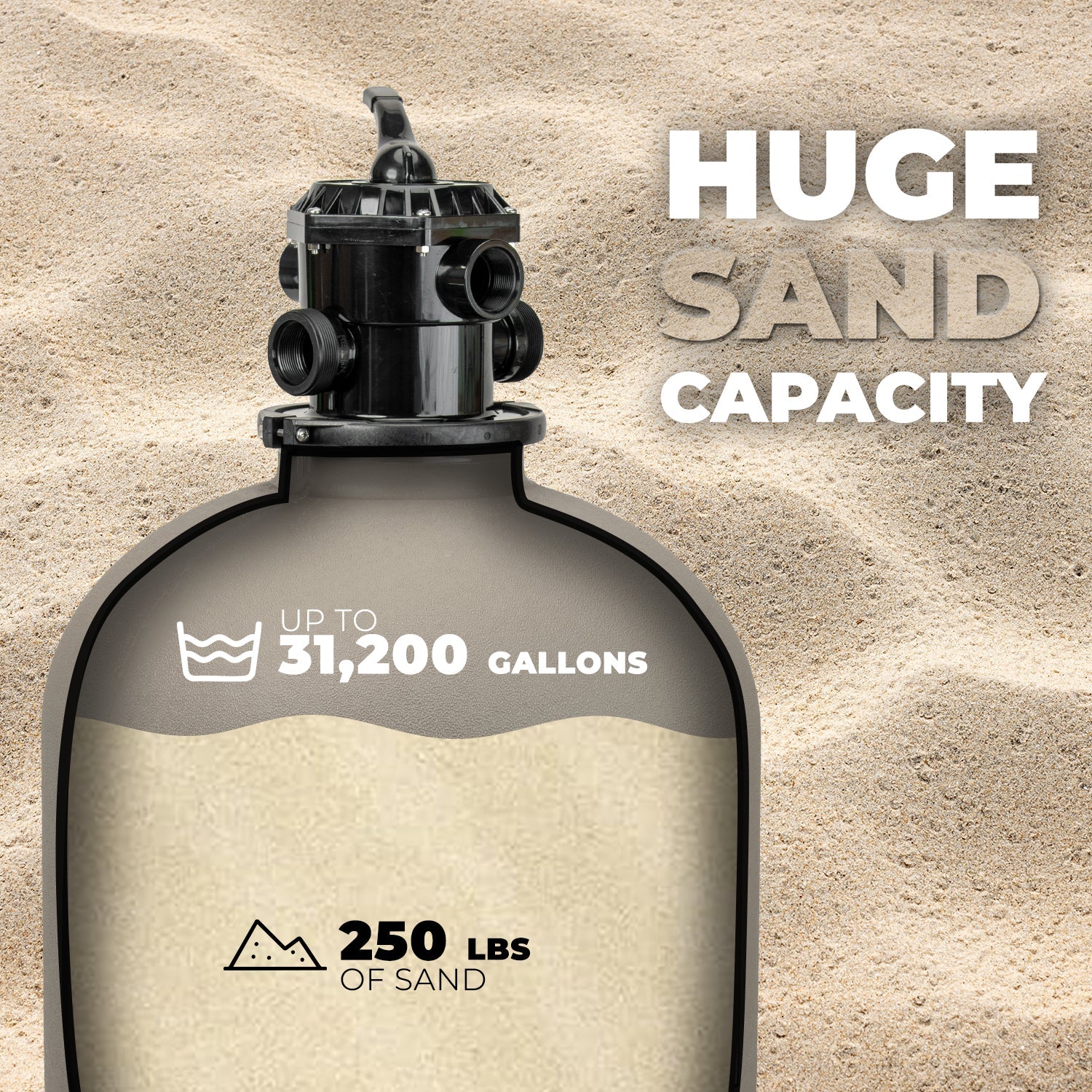 22" Swimming Pool Sand Filter System for Inground Pond